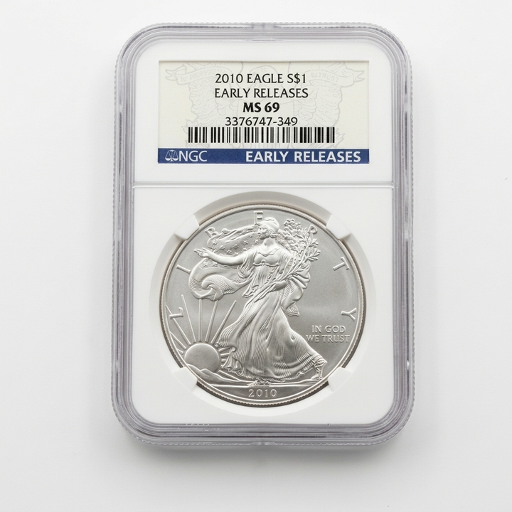 2 - Graded MS69 Early Release American Silver Eagle