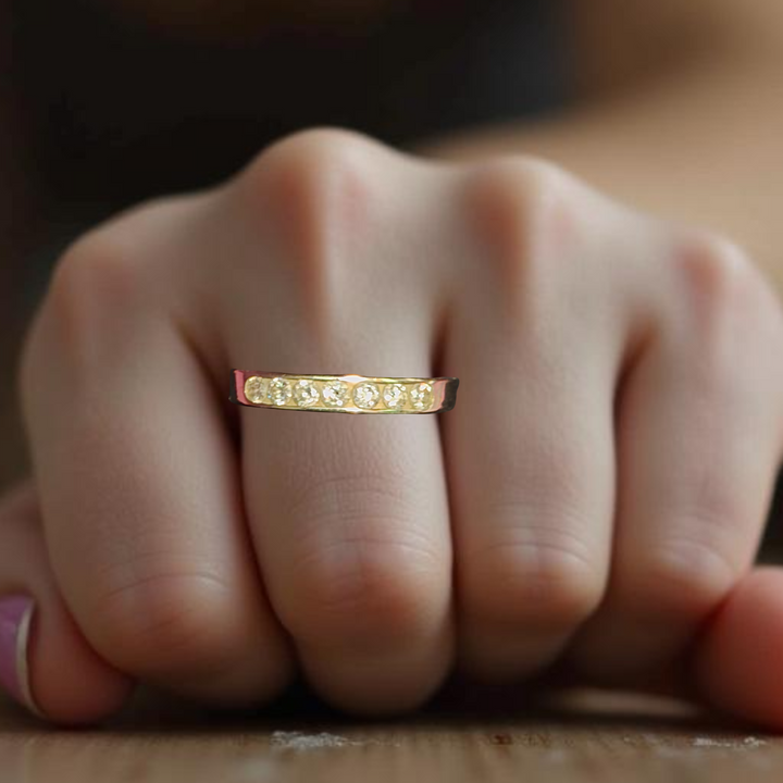 7 Channel Set Diamond Ring
