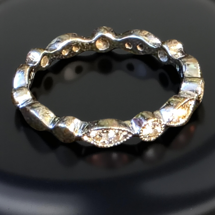 Gold & Diamond Milgrain Now and Forever Ring