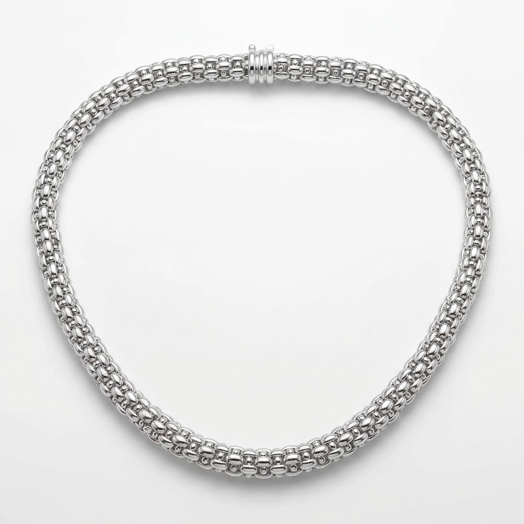 FOPE Italy 18K Gold Novecento Mesh Link Necklace - Estate Jewelry Priced Right