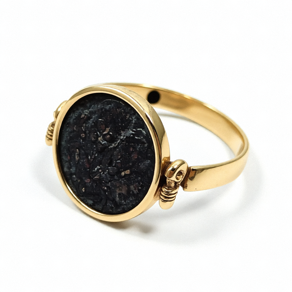 One-of-a-Kind Ancient Coin Swing Ring - Estate Jewelry Priced Right