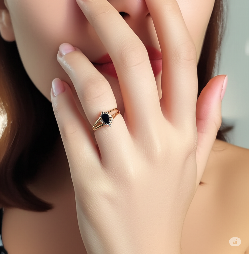 Gold, Diamond & Sapphire Flip Ring