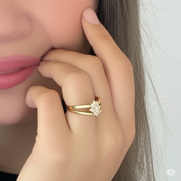 Gold, Diamond & Sapphire Flip Ring