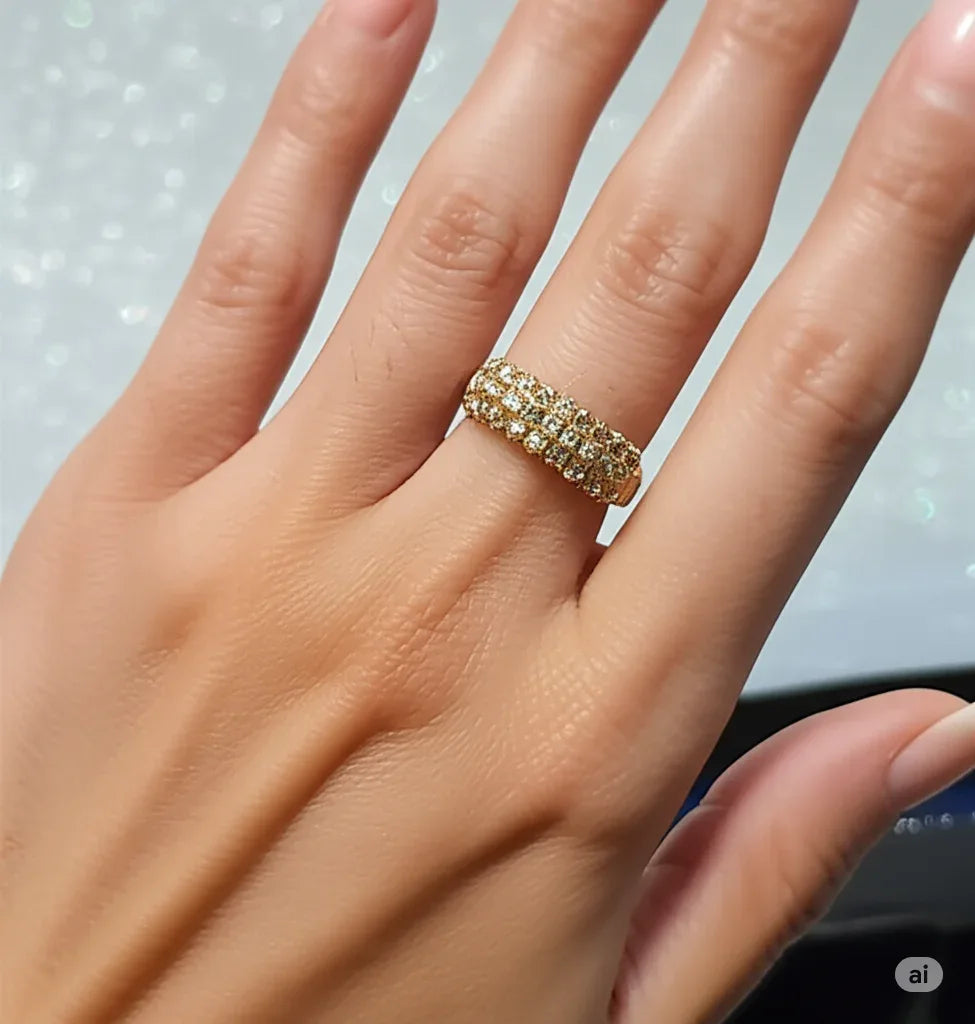 Gold & Diamond Queen Tiara Ring - Estate Jewelry Priced Right