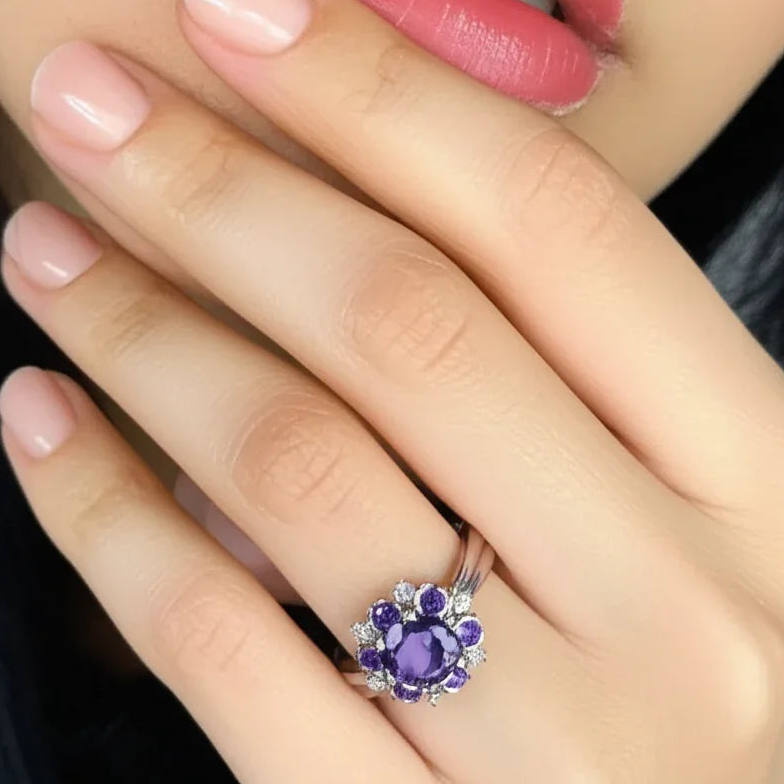 Gold, tourmaline & Crystal Statement Ring - Estate Jewelry Priced Right