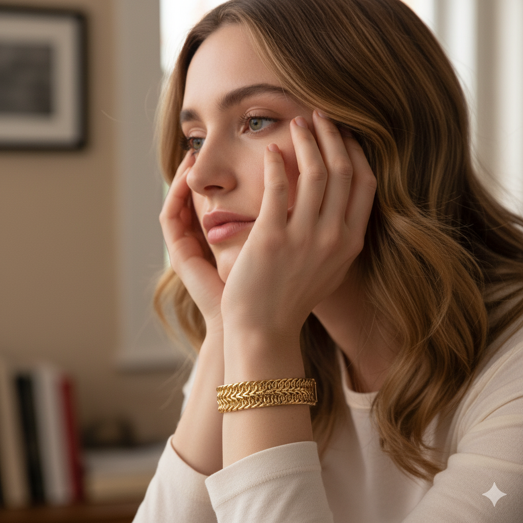 Authentic Unoaerre 14K Gold Brevetto Bracelet