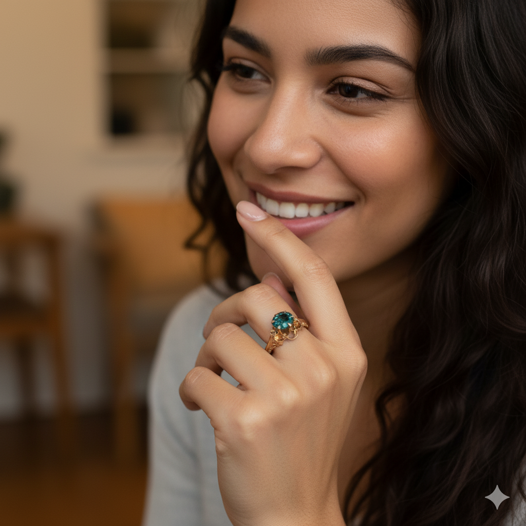 Gold & Emerald Elegant Ring
