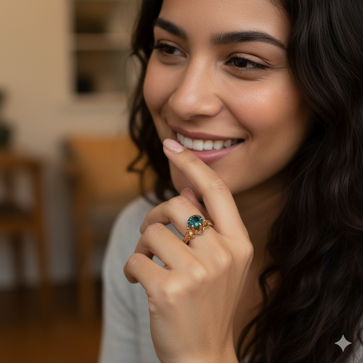 Gold & Emerald Elegant Ring
