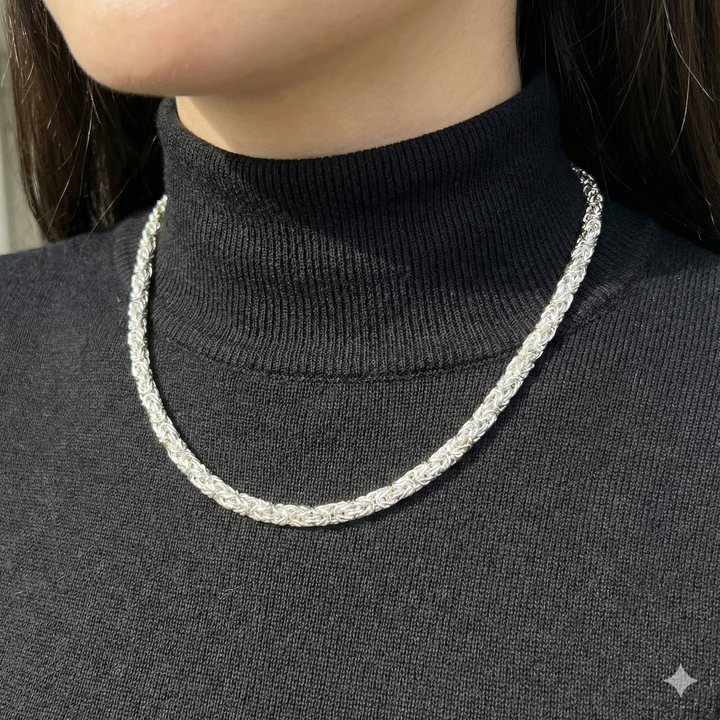 Sterling Silver Byzantine Necklace