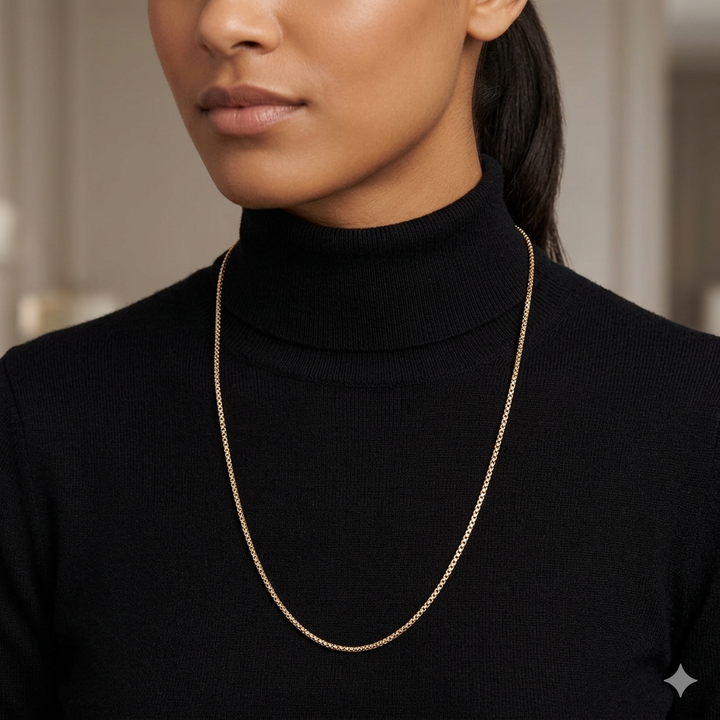 Authentic David Yurman 24" 18K Yellow Gold Box Link Necklace