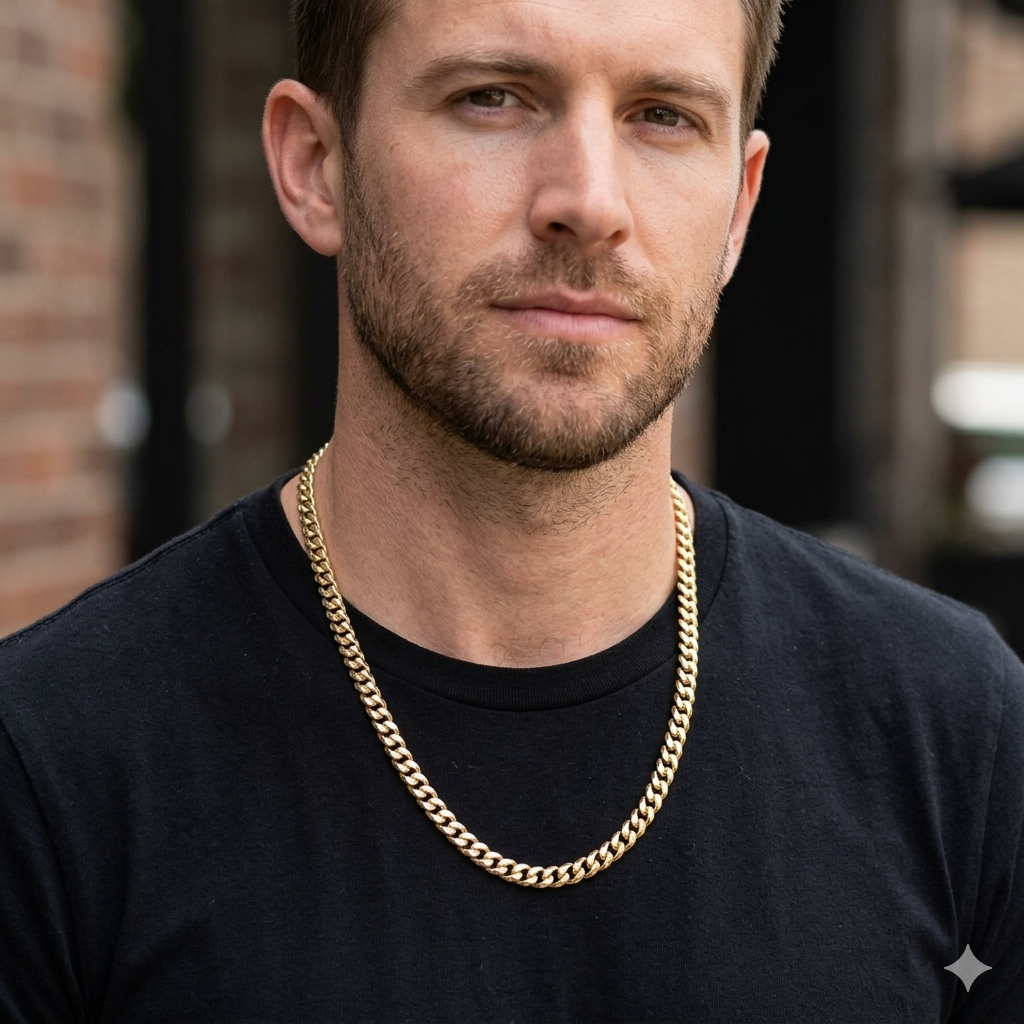 14K Gold Traditional Cuban Link Necklace