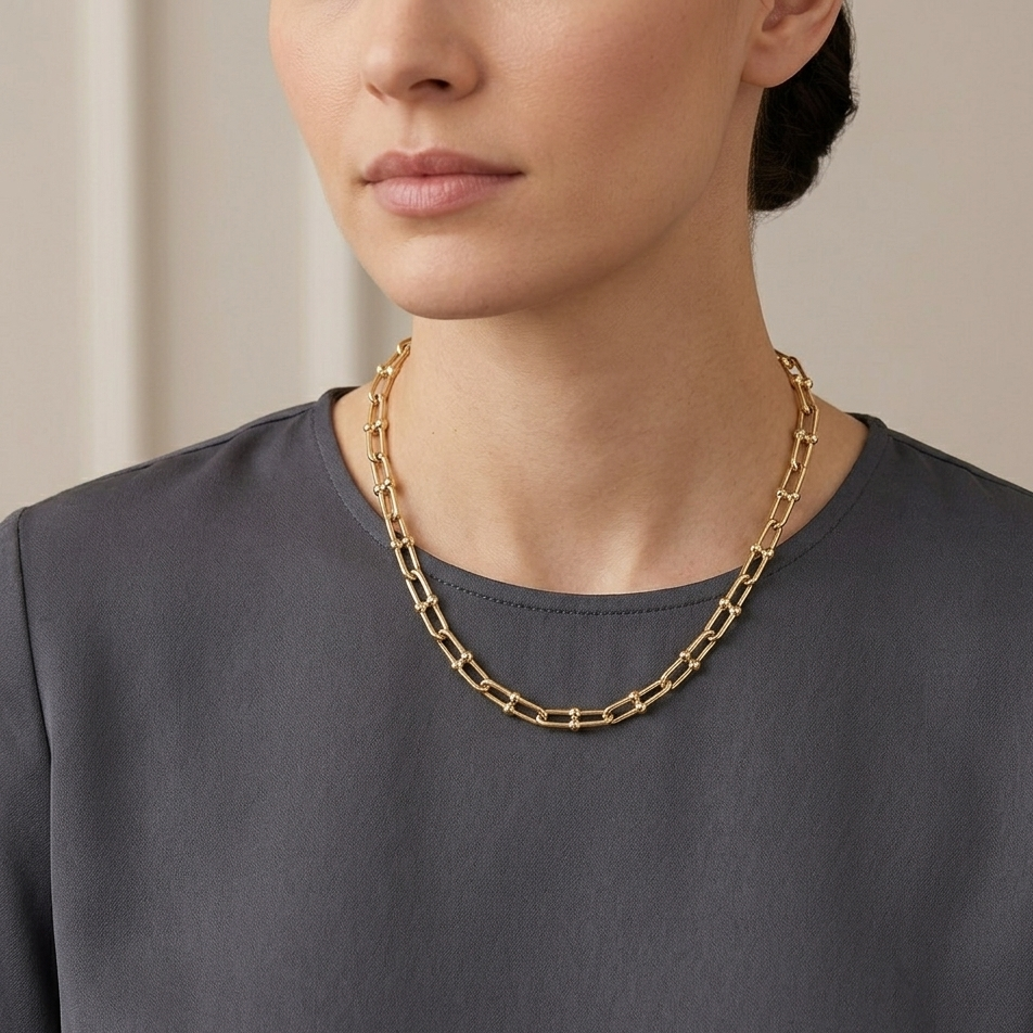 18K Gold HardWear Industrial Link Necklace