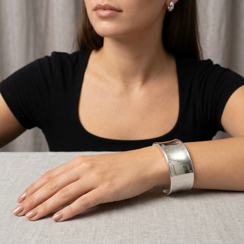 Authentic Tiffany & Co. 1837 Sterling Silver Cuff Bracelet