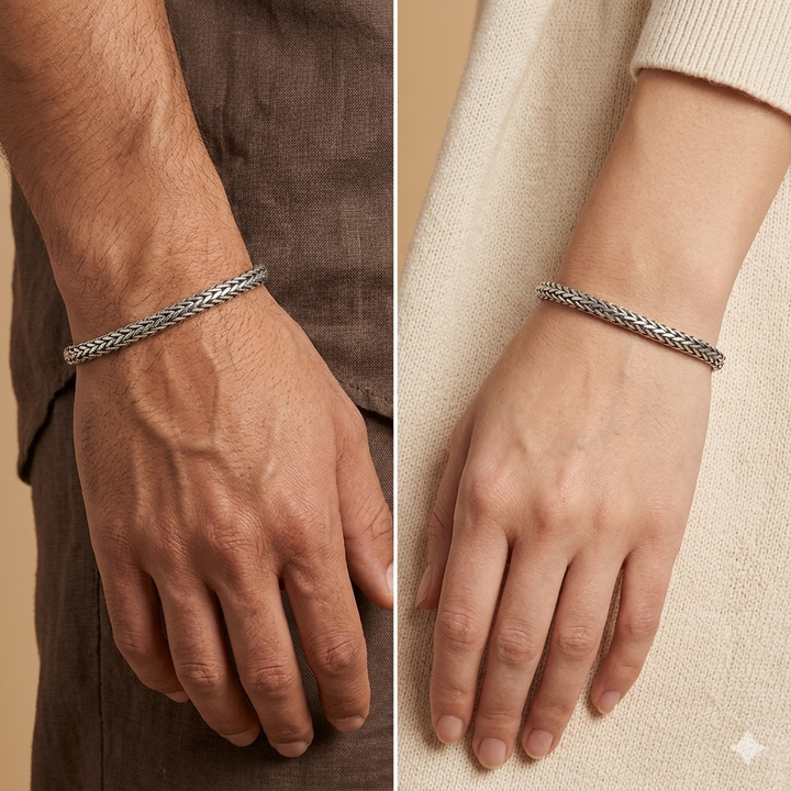 Slender Wheat Link Sterling Silver Bracelet