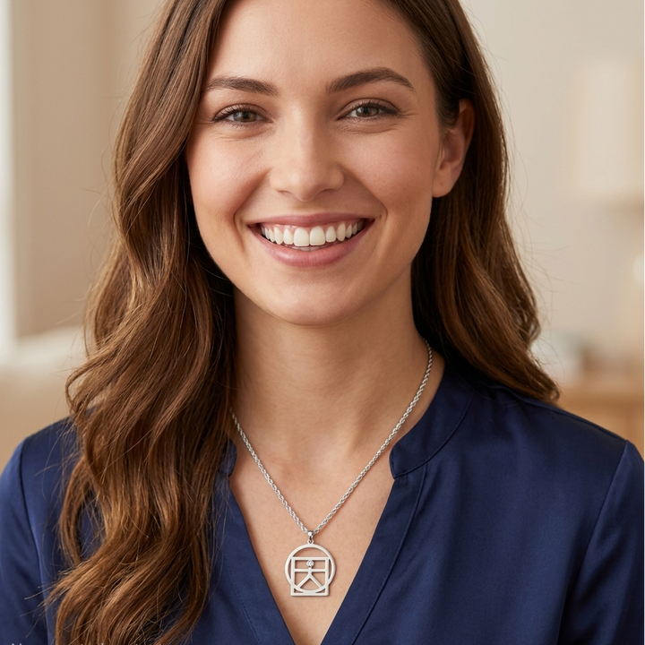White 14K Gold and Diamond Balanced Life Necklace