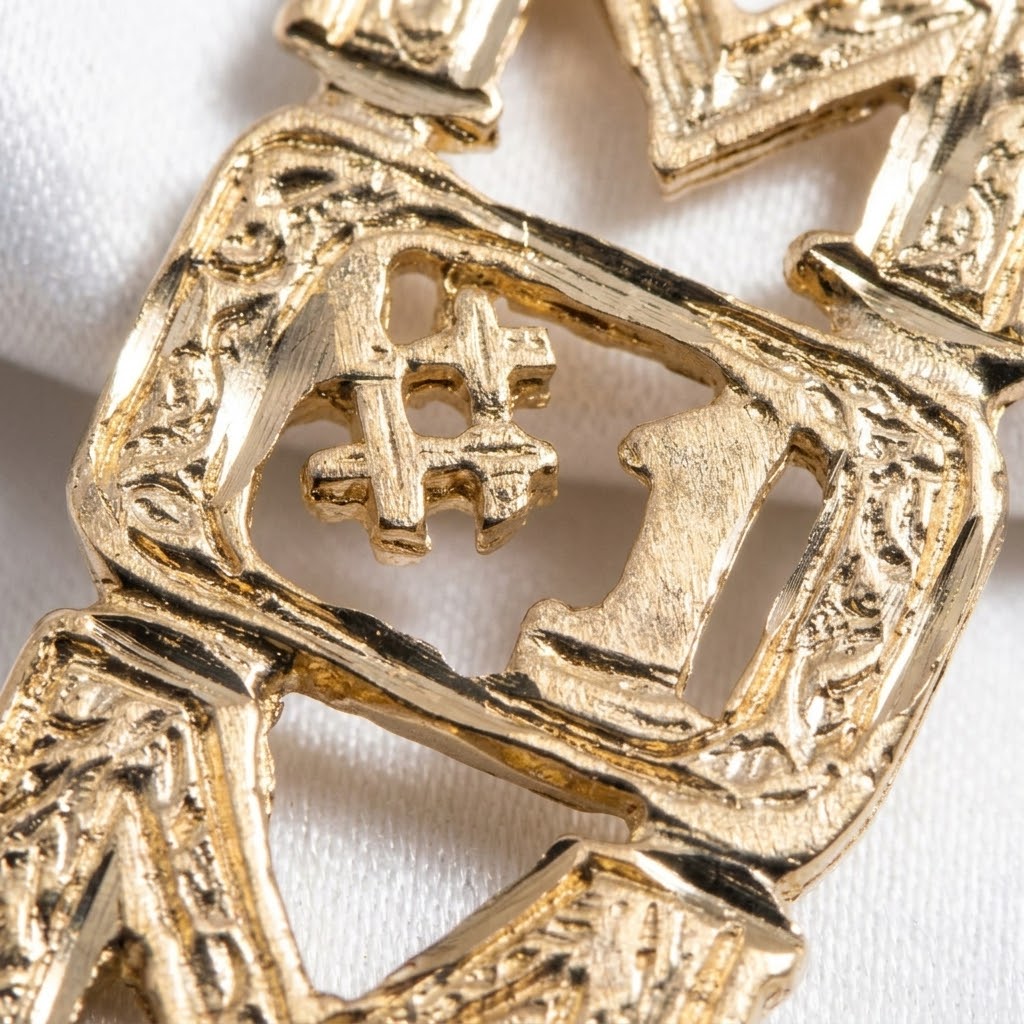 14K Gold "#1 MOM" Open Work Necklace