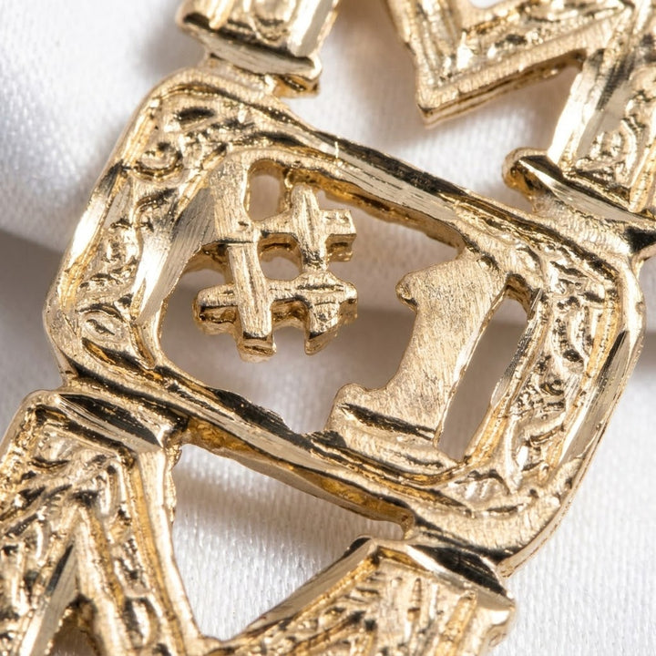 14K Gold "#1 MOM" Open Work Necklace