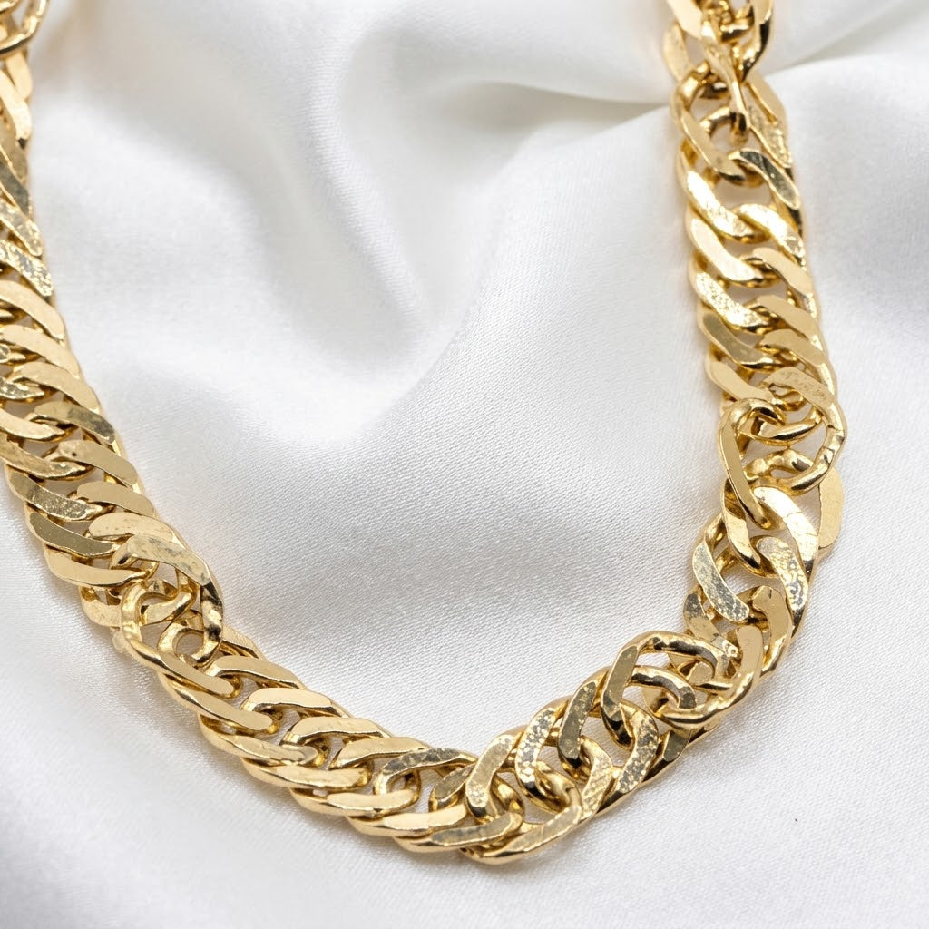 14K Gold "#1 MOM" Open Work Necklace