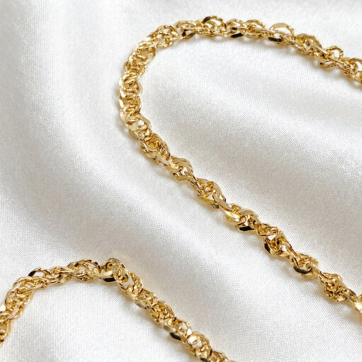 14K Gold, Emerald & Diamond Open Heart Necklace