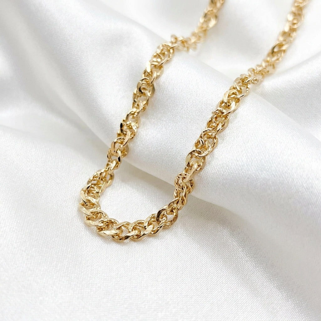 14K Gold, Emerald & Diamond Open Heart Necklace