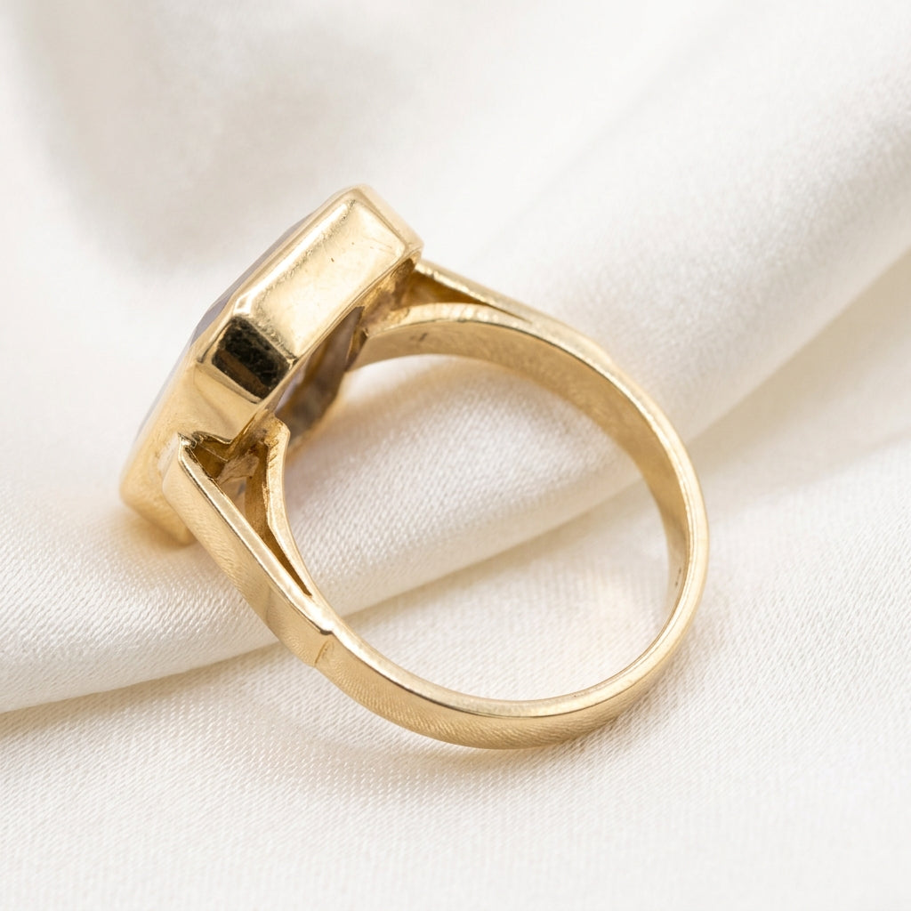 22k Gold & (est.)3.0+ Carat Cushion Cut Garnet Cocktail Ring