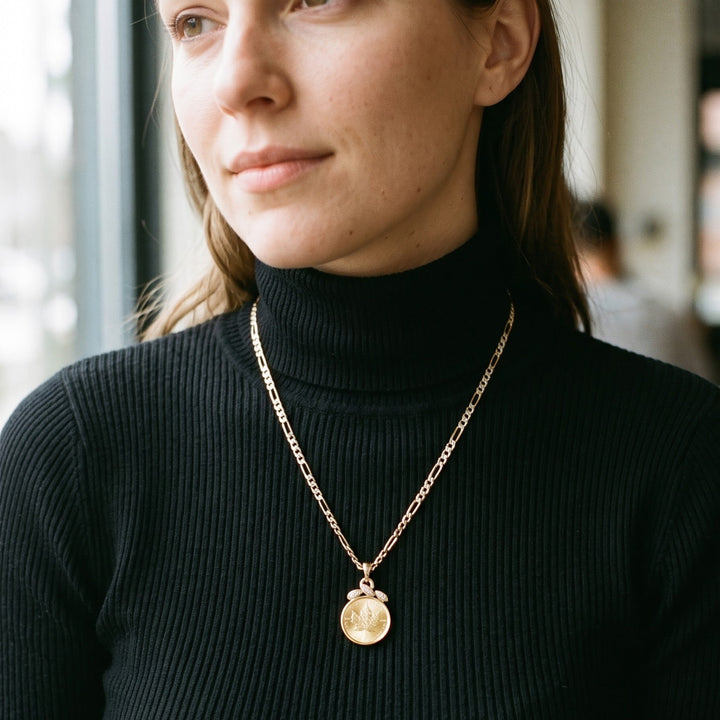 9999 Ultra-Fine Gold Coin, 14K Pendant & Diamond Necklace