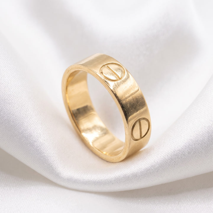 18K Gold Cartier-Like Love Statement Ring