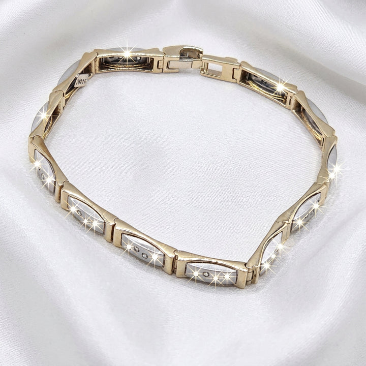 14K Gold & Diamond Hinged Link Bracelet