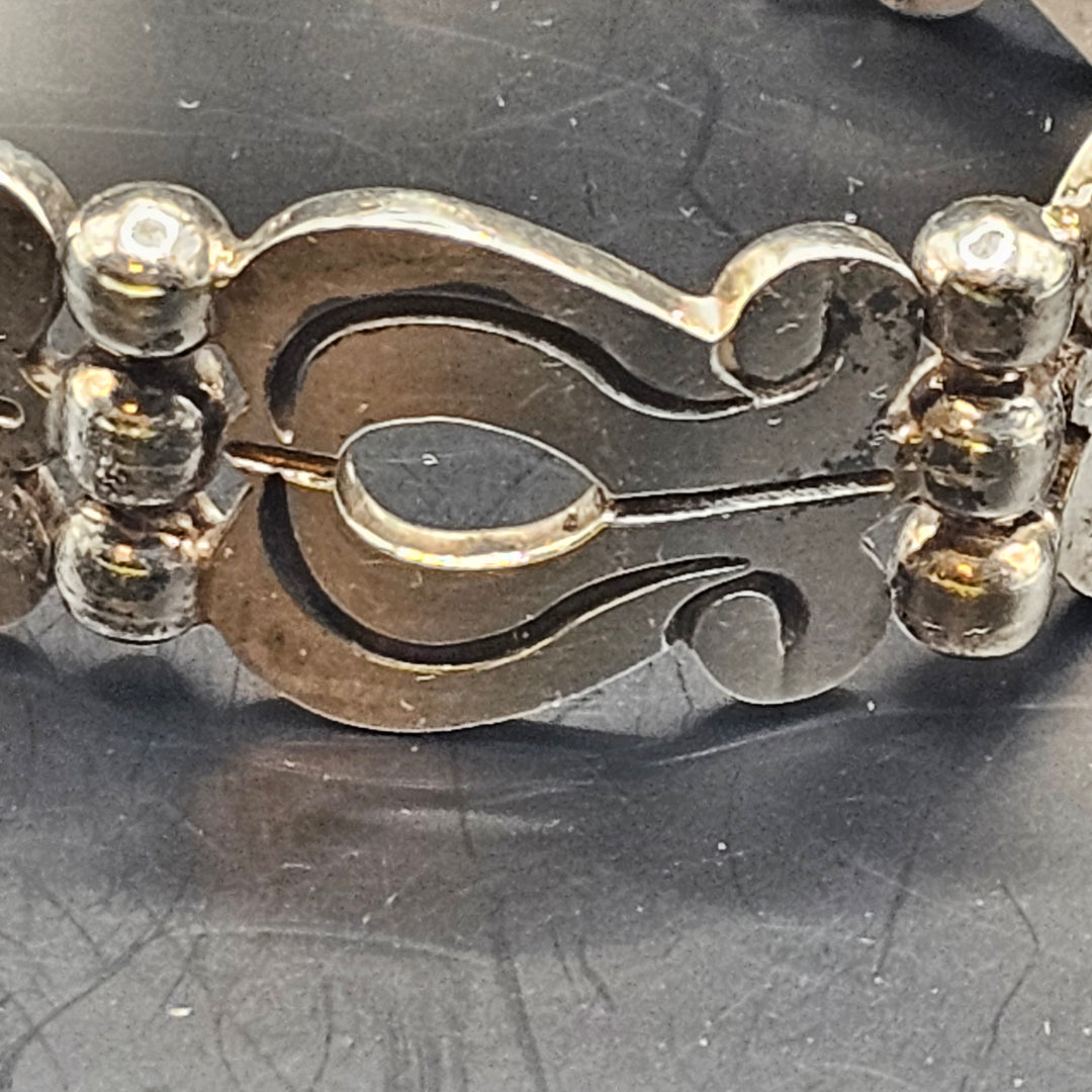 Chunky Harp Link Sterling Silver Bracelet