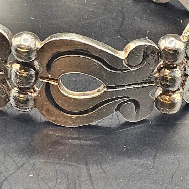 Chunky Harp Link Sterling Silver Bracelet