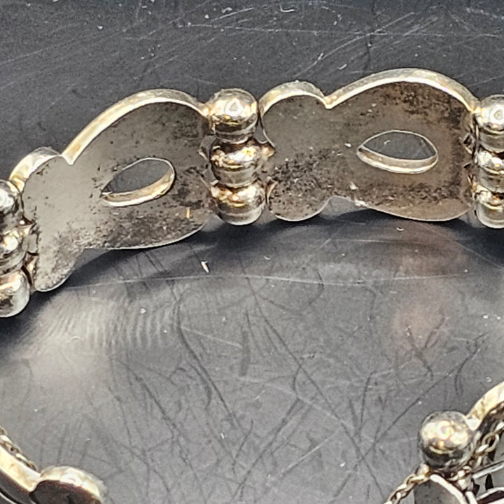 Chunky Harp Link Sterling Silver Bracelet