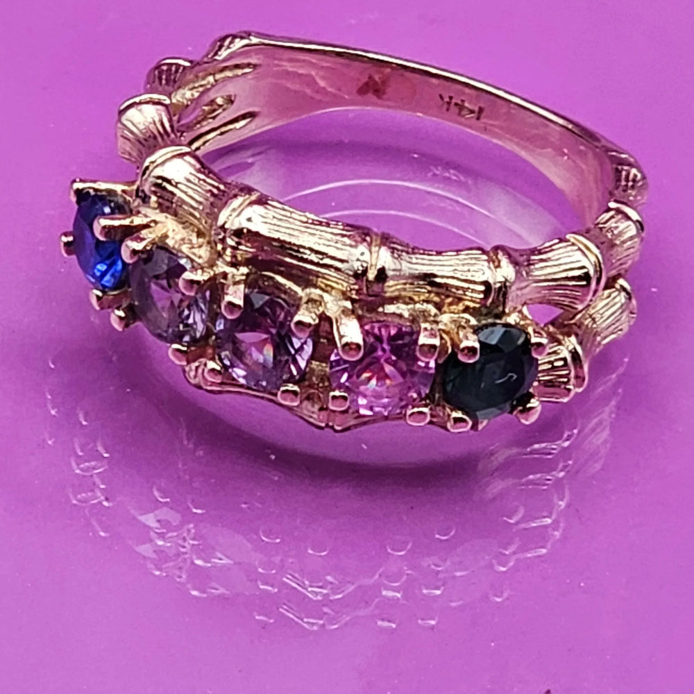 Multi-Gem Family Unity Ring - Estate Jewelry Priced Right