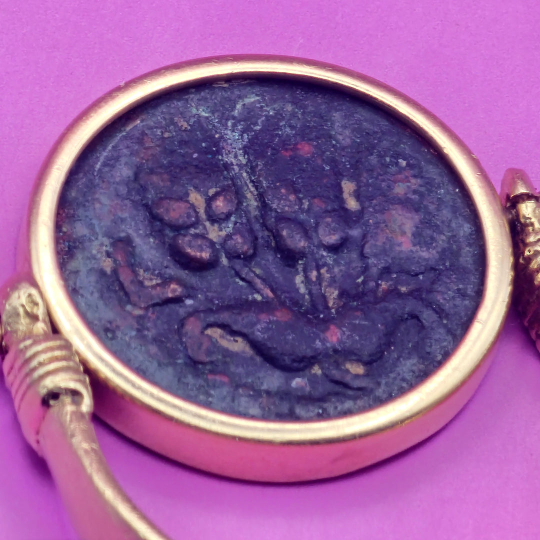 14K Gold, Ancient Coin Swing Ring
