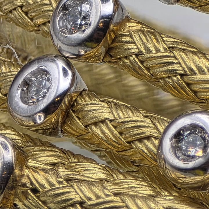 Gold & Diamond 7 Cable Statement Bracelet