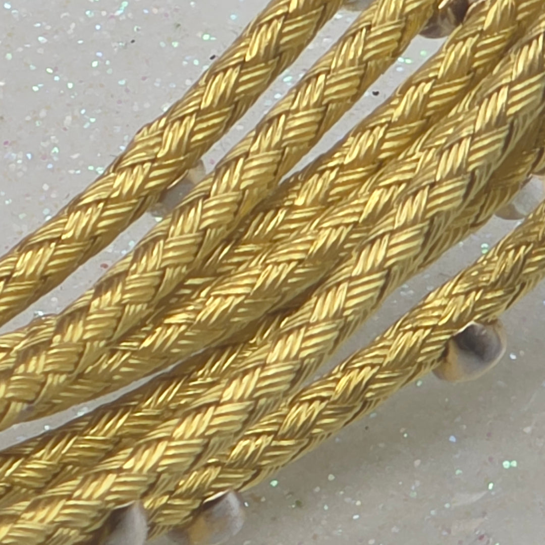 Gold & Diamond 7 Cable Statement Bracelet