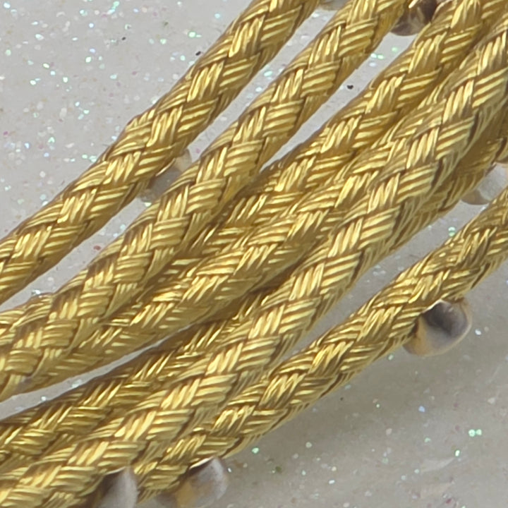 Gold & Diamond 7 Cable Statement Bracelet