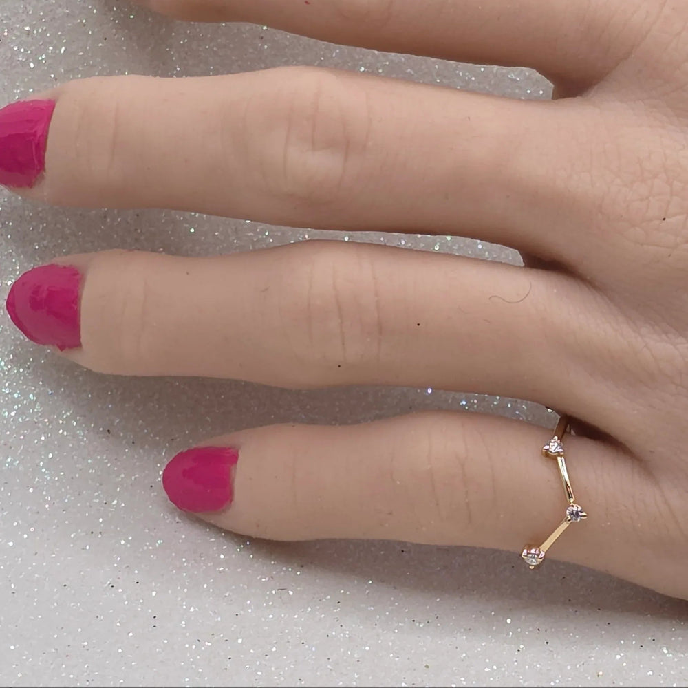 Authentic Gold WWake Three-Step Diamond Ring - Estate Jewelry Priced Right
