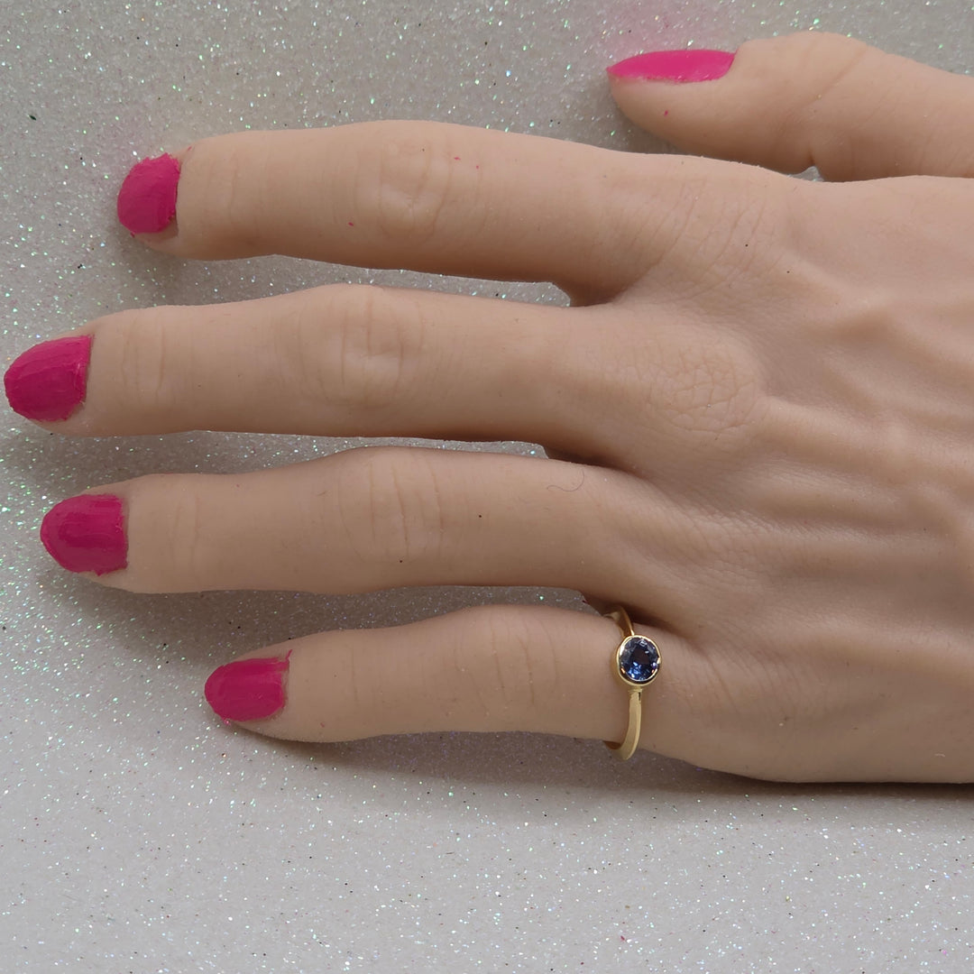 14K Gold & Solitaire Topaz Ring