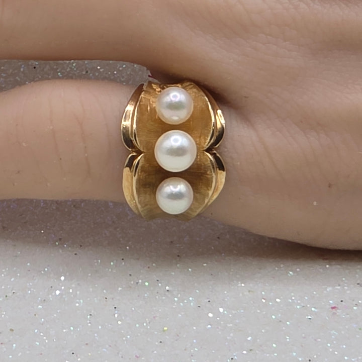 Gold & Pearl Nautical Themed Ring