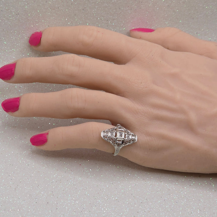Gold & Diamond North South Statement Ring