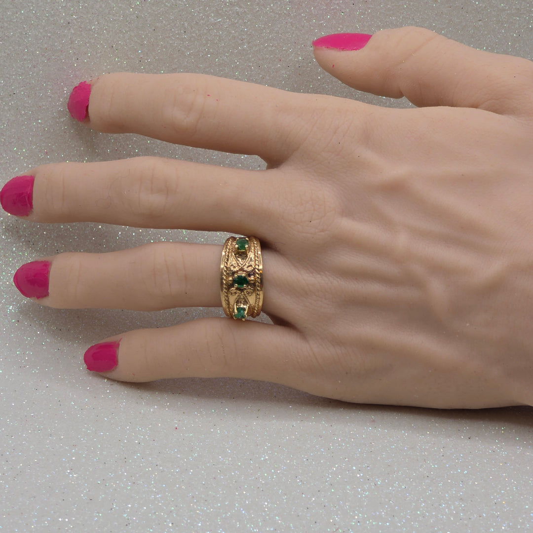 Gold & Emerald Statement Ring