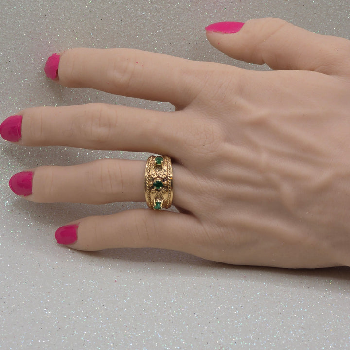 Gold & Emerald Statement Ring