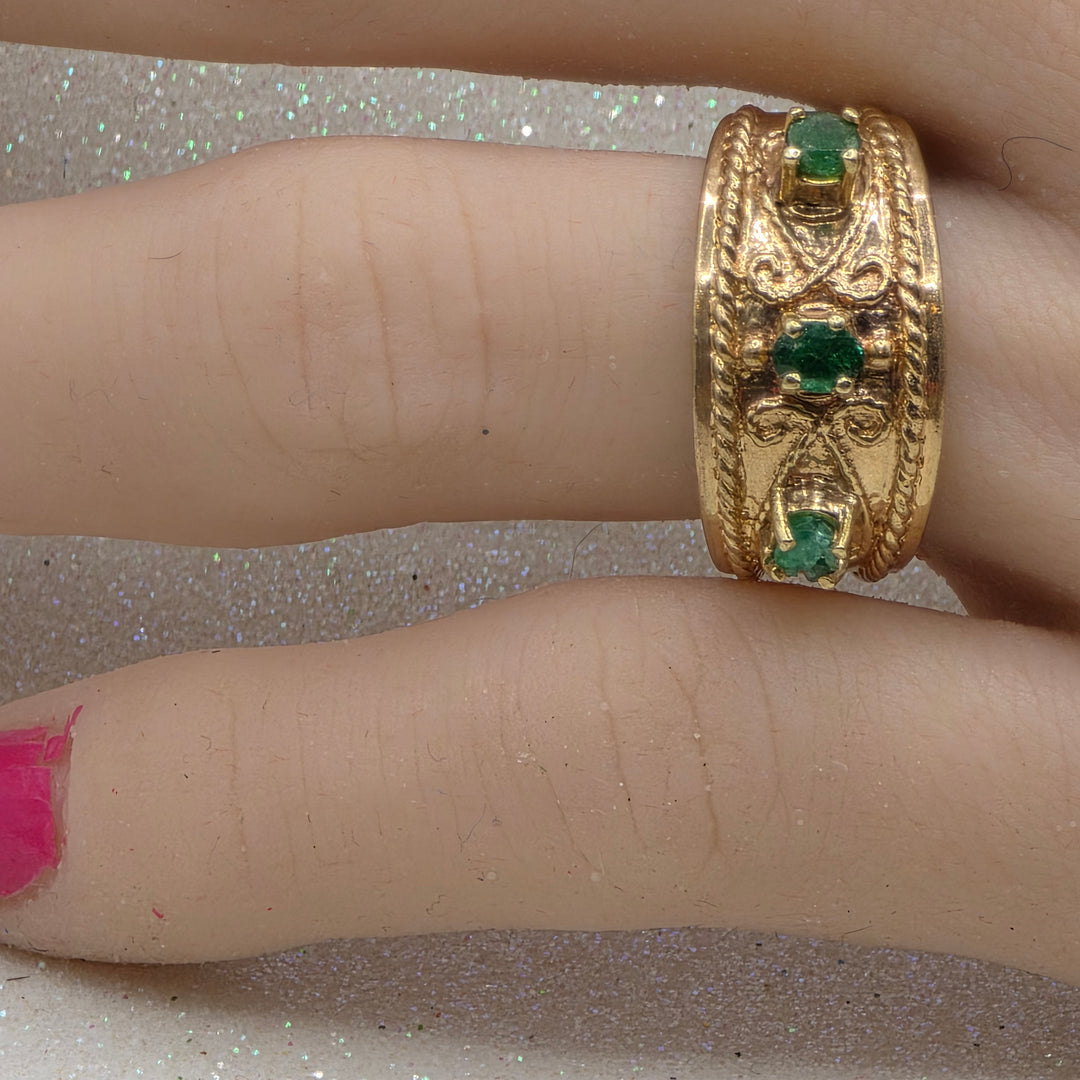 Gold & Emerald Statement Ring