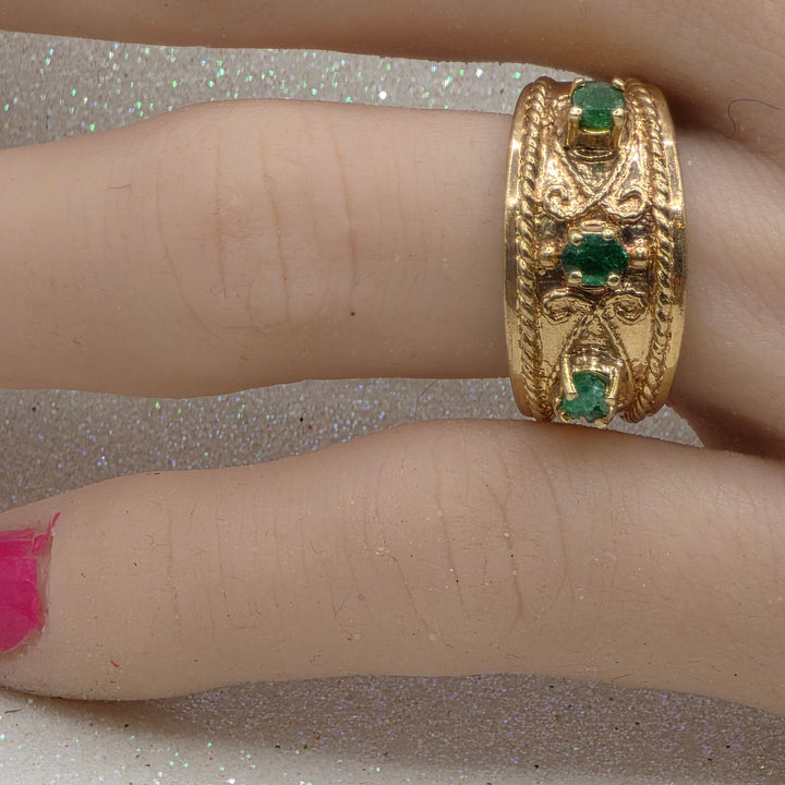 Gold & Emerald Statement Ring