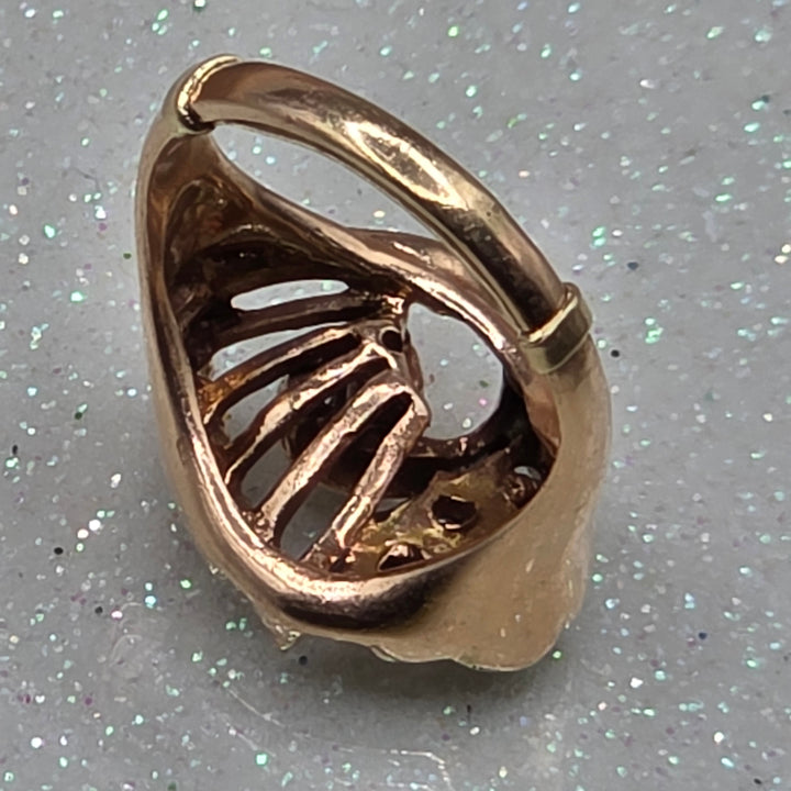 Gold, Diamond and Blue Sapphire Radiant Ring