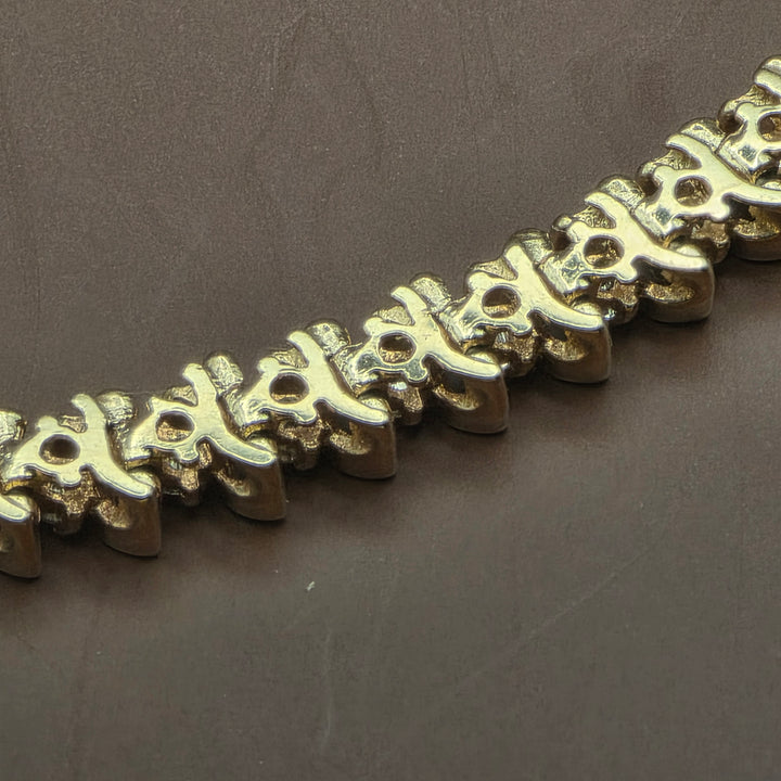 Gold "S" Link & Diamond Tennis Bracelet