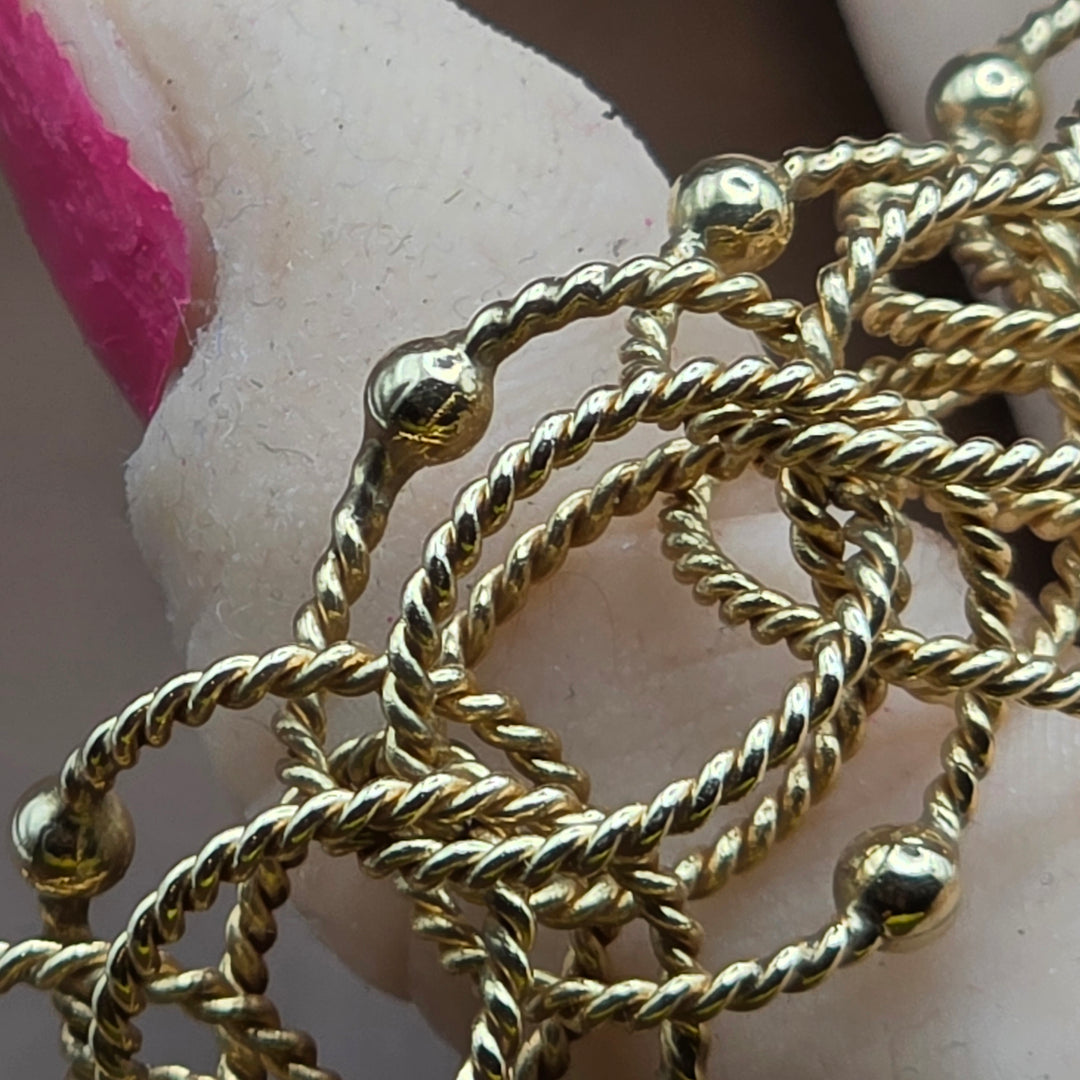 Gold Rope Twist Evening Bracelet