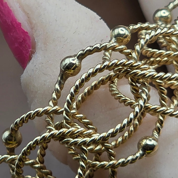 Gold Rope Twist Evening Bracelet
