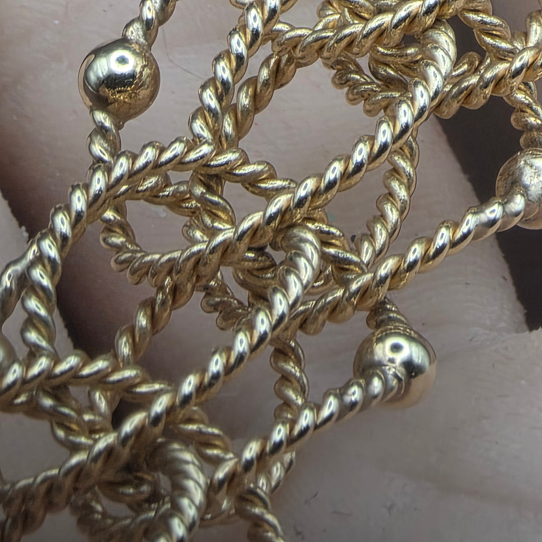 Gold Rope Twist Evening Bracelet