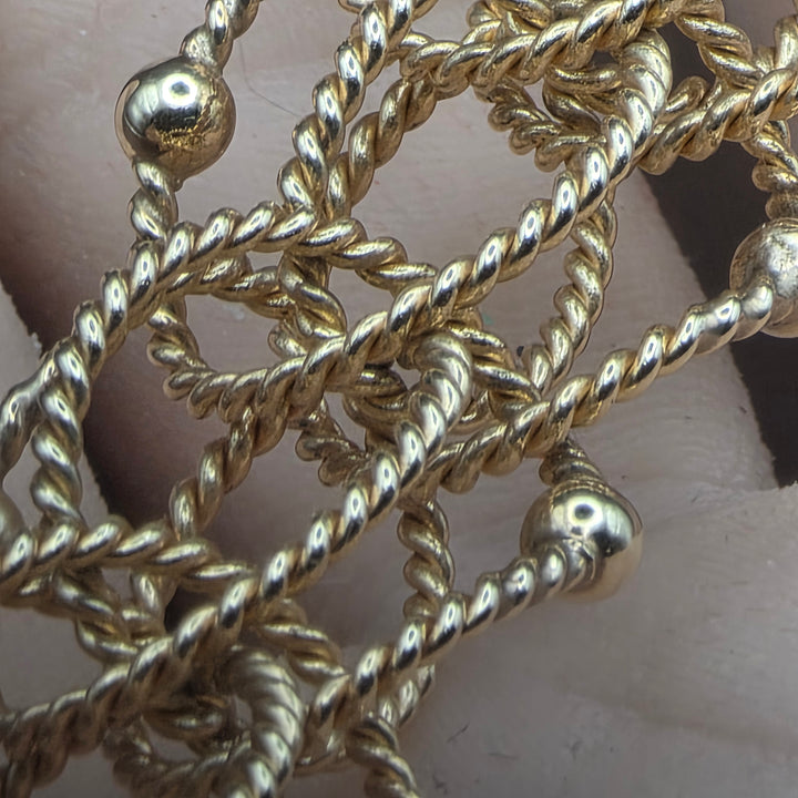 Gold Rope Twist Evening Bracelet